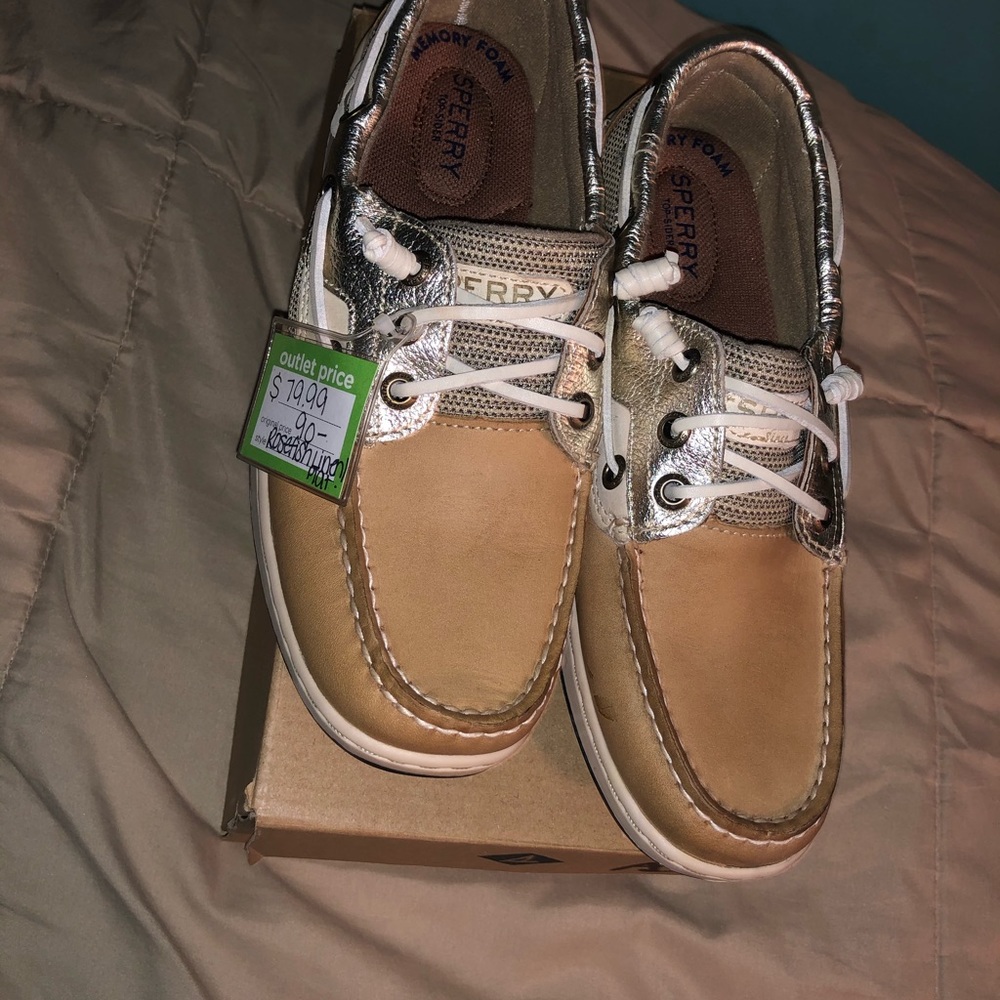 Sperry topsider rosefish linen/platinum W SZ 6 1/2 - Picture 5 of 6
